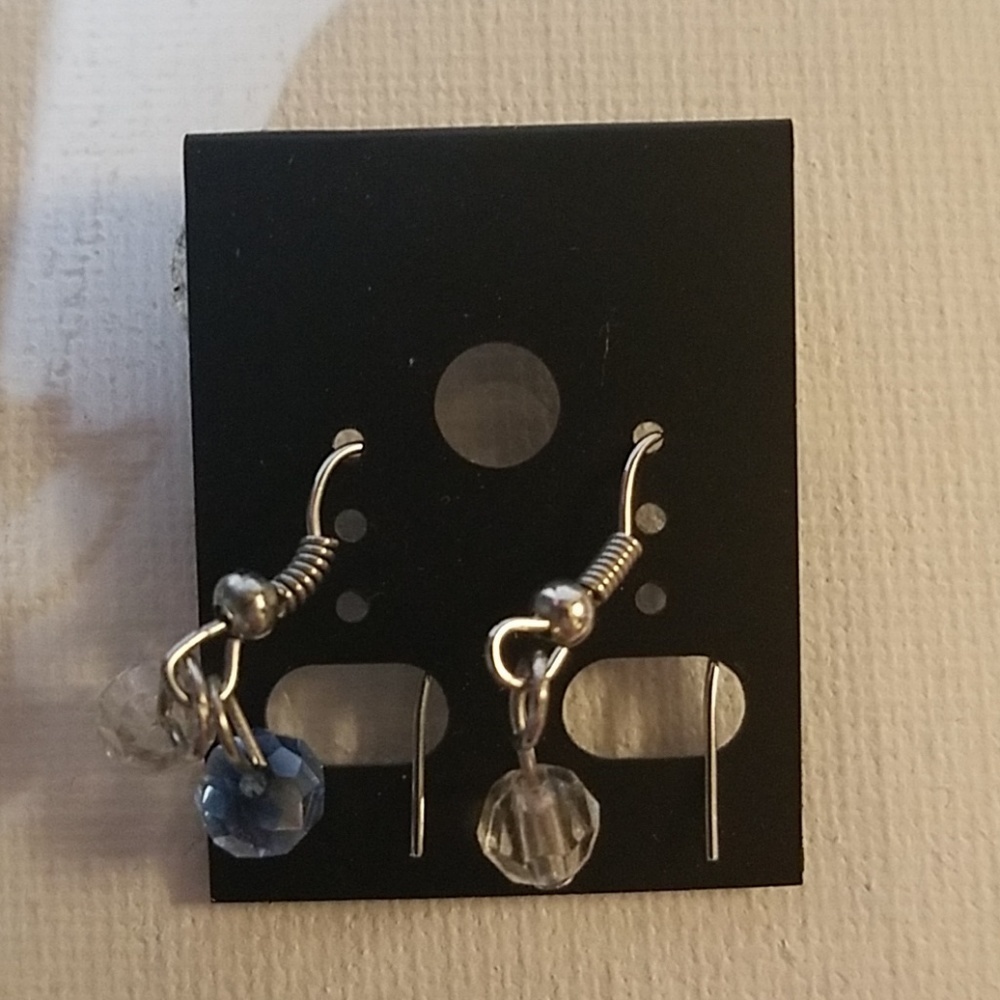 Silver Tone & Bead Earrings Set of 5 Pairs - Picture 2 of 7